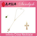 Collar de Infinity Jewelry Golden Cross collar de Infinity Fashion Sideways